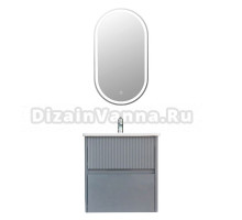 Мебель для ванной комнаты Alavann Wave 60 подвесная, голубой деним