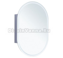 Шкаф с зеркалом в ванную с подсветкой Aquanet Монте 60 белый, с LED подсветкой