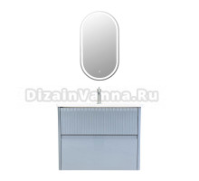 Мебель для ванной комнаты Alavann Wave 80 подвесная, голубой деним