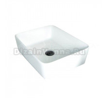 Накладная раковина GID Geometrico N9103 48 глянцевая белая, прямоугольная, фаянс