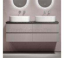 Тумба с раковиной Sancos Snob T 140 doha soft, столешница черный мрамор TT140A1, раковина CN6075