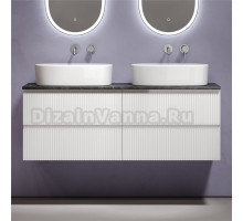 Тумба с раковиной Sancos Snob T 140 bianco, столешница черный мрамор TT140A1, раковина CN6075