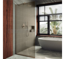 Душевая перегородка Maybahglass MGD-685-2у 119 см, профиль бронза, стекло бронза матовое