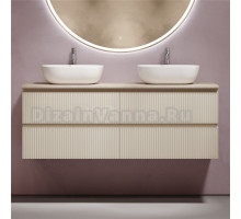 Тумба с раковиной Sancos Snob T 140 beige soft, столешница бежевая TT140A2X, раковина CN6009