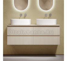 Тумба с раковиной Sancos Snob T 140 beige soft, столешница бежевая TT140A2, раковина CN6075