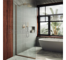 Душевая перегородка Maybahglass MGD-688-2у 119 см, профиль бронза, стекло сатин