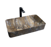 Накладная раковина GID Geometrico Mnc396T 60 под глянцевый камень, прямоугольная, фаянс