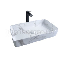 Накладная раковина GID Geometrico Mnc396C 60 под глянцевый камень, прямоугольная, фаянс