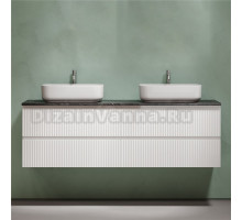 Тумба с раковиной Sancos Snob R 160 bianco, столешница черный мрамор TT160A1X, раковина CN5043