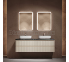 Мебель для ванной комнаты Sancos Snob R 160 beige soft, столешница черный мрамор TT160A1X, раковина CN5043