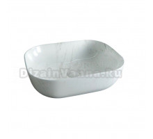 Накладная раковина GID Geometrico K397D9 50 под глянцевый камень, прямоугольная, фаянс