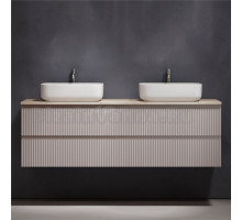 Тумба с раковиной Sancos Snob R 160 doha soft, столешница бежевая TT160A2X, раковина CN5043