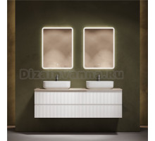 Мебель для ванной комнаты Sancos Snob R 160 bianco, столешница бежевая TT160A2X, раковина CN5043