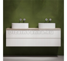 Тумба с раковиной Sancos Snob R 160 bianco, столешница бежевая TT160A2, раковина CN6052