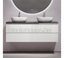 Тумба с раковиной Sancos Snob R 140 bianco, столешница черный мрамор TT140A1X, раковина CN6009