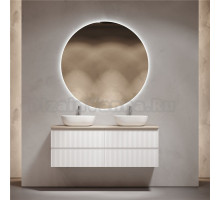 Мебель для ванной комнаты Sancos Snob R 140 bianco, столешница бежевая TT140A2X, раковина CN6009