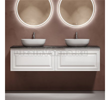 Тумба с раковиной Sancos Very 160 bianco, столешница черный мрамор TT160A1X, раковина CN6009