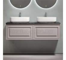 Тумба с раковиной Sancos Very 160 doha soft, столешница черный мрамор TT160A1X, раковина CN5043