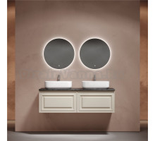 Мебель для ванной комнаты Sancos Very 160 beige soft, столешница черный мрамор TT160A1X, раковина CN5043