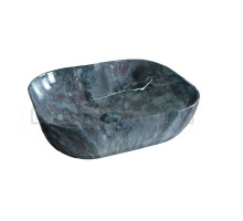 Накладная раковина GID Geometrico K397G124 50 под глянцевый камень, прямоугольная, фаянс