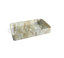 Накладная раковина GID Geometrico Mnc596 60 под глянцевый камень, прямоугольная, фаянс