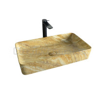 Накладная раковина GID Geometrico Mnc595 60 под глянцевый камень, прямоугольная, фаянс