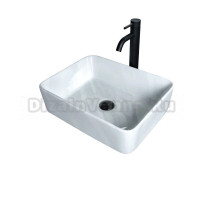 Накладная раковина GID Geometrico Mnc600 48 под глянцевый камень, прямоугольная, фаянс