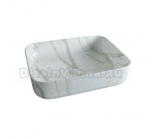 Накладная раковина GID Geometrico Mnc190 50 под глянцевый камень, прямоугольная, фаянс