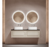 Мебель для ванной комнаты Sancos Very 160 beige soft, столешница черный мрамор TT160A1, раковина CN6052