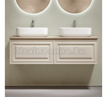 Тумба с раковиной Sancos Very 160 beige soft, столешница бежевая TT160A2X, раковина CN5043