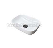 Накладная раковина GID Geometrico N1334 36 глянцевая белая, прямоугольная, фаянс