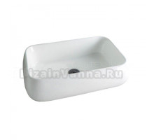 Накладная раковина GID Geometrico N9239 60 глянцевая белая, прямоугольная, фаянс