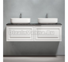 Тумба с раковиной Sancos Very 140 bianco, столешница черный мрамор TT140A1X, раковина CN5043