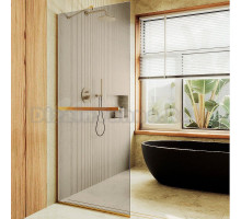 Душевая перегородка Maybahglass MGD-714-2у 119 см, профиль бронза, стекло прозрачное