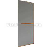 Душевая перегородка Maybahglass MGD-717-2у 119 см, профиль бронза, стекло графит