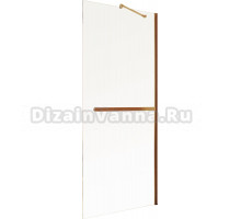 Душевая перегородка Maybahglass MGD-714-2ш 119 см, профиль бронза, стекло прозрачное