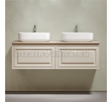 Тумба с раковиной Sancos Very 140 beige soft, столешница бежевая TT140A2X, раковина CN5043