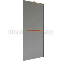 Душевая перегородка Maybahglass MGD-717-2ш 119 см, профиль бронза, стекло графит