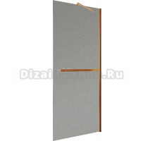 Душевая перегородка Maybahglass MGD-718-2ш 119 см, профиль бронза, стекло графит матовое