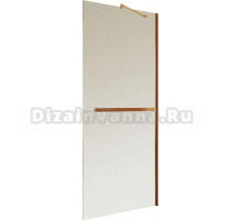 Душевая перегородка Maybahglass MGD-719-2ш 119 см, профиль бронза, стекло сатин