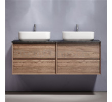 Тумба с раковиной Sancos Marmi 2.0 140 дуб чарльстон, столешница черный мрамор TT140A1X, раковина CN5043