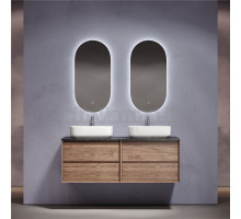 Мебель для ванной комнаты Sancos Marmi 2.0 140 дуб чарльстон, столешница черный мрамор TT140A1X, раковина CN5043