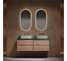 Мебель для ванной комнаты Sancos Marmi 2.0 140 дуб чарльстон, столешница черный мрамор TT140A1, раковина CN6048MH