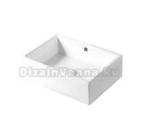 Накладная раковина GID Geometrico N9129 51 глянцевая белая, прямоугольная, фаянс