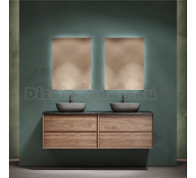 Мебель для ванной комнаты Sancos Marmi 2.0 160 дуб чарльстон, столешница черный мрамор TT160A1X, раковина CN6009MH