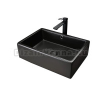 Накладная раковина GID Geometrico N9129bg 50 черный графит, прямоугольная, фаянс