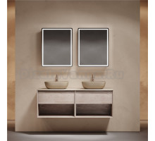 Мебель для ванной комнаты Sancos Marmi 1.0 140 дуб галифакс натуральный, столешница бежевая TT140A2X, раковина CN6009MC