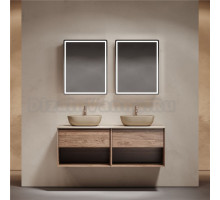 Мебель для ванной комнаты Sancos Marmi 1.0 140 дуб чарльстон, столешница бежевая TT140A2X, раковина CN6009MC