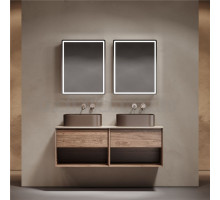 Мебель для ванной комнаты Sancos Marmi 1.0 140 дуб чарльстон, столешница бежевая TT140A2, раковина CN6052MDB