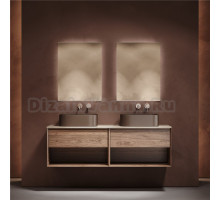 Мебель для ванной комнаты Sancos Marmi 1.0 160 дуб чарльстон, столешница бежевая TT160A2, раковина CN6052MDB